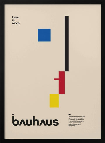 Bauhaus Geometric Abstract | Poster - Black Metal Frame Interior