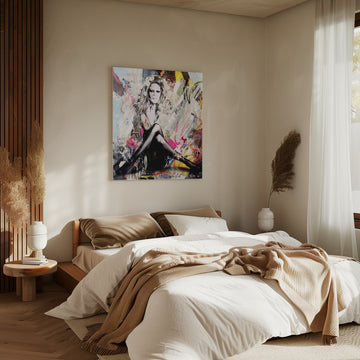 Glamorous Pop Art Woman | Canvas - Room Interior 2