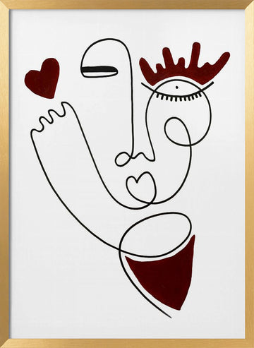 Self love iii | Poster - Gold Frame Interior