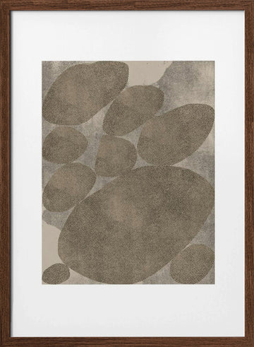 Oval Serenity | Poster - Walnut Frame Interior