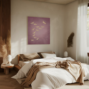 Graceful Golden Flight | Canvas - Room Interior 2