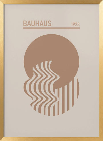 Bauhaus Geometric Abstract | Poster - Gold Frame Interior