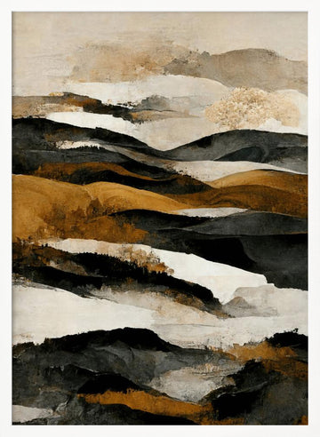 Golden Horizons | Poster - White Frame Interior