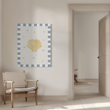 Whimsical Scallop and Stars | Canvas - Room Interior 1
