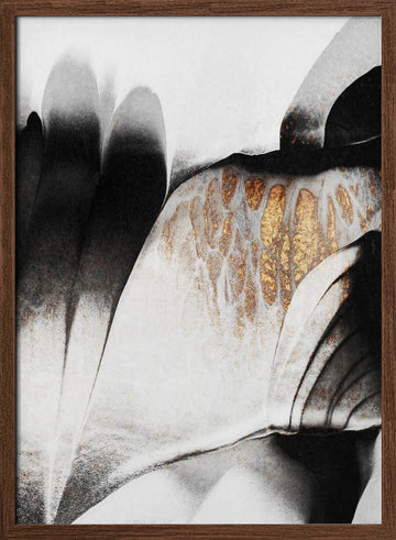 Fluid Gold Contrast | Poster - Walnut Frame Interior