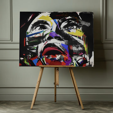Vibrant Pop Art Portrait | Canvas - Room Interior 1