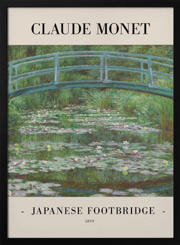 Japanese Footbridge 1899 | Poster - Black Metal Frame Interior