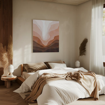 Earthy Mountain Layers | Canvas - Room Interior 2
