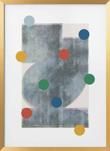 Geometric Symphony | Poster - Gold Frame Interior