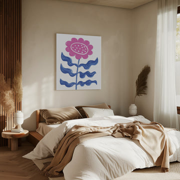 Bold Pink Flower | Canvas - Room Interior 2