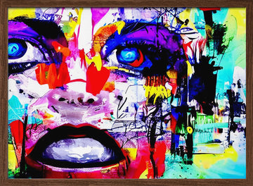 Vibrant Urban Portrait | Poster - Walnut Frame Interior
