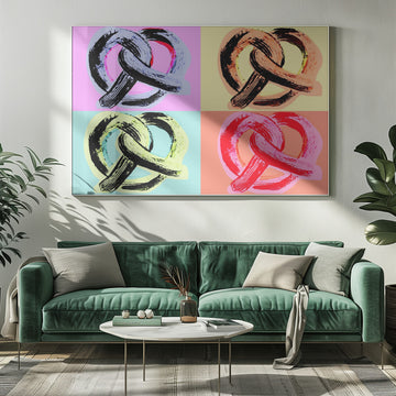 Colorful Pop Art Pretzels | Poster - Room Interior 1