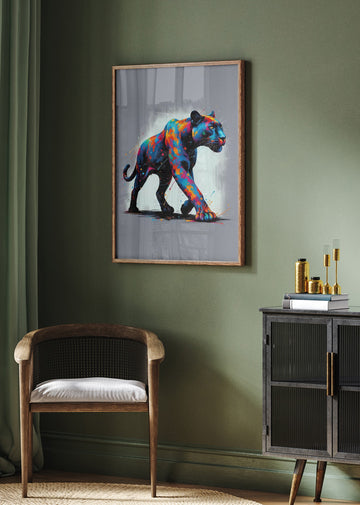 Colorful Black Panther | Poster - Room Interior 2