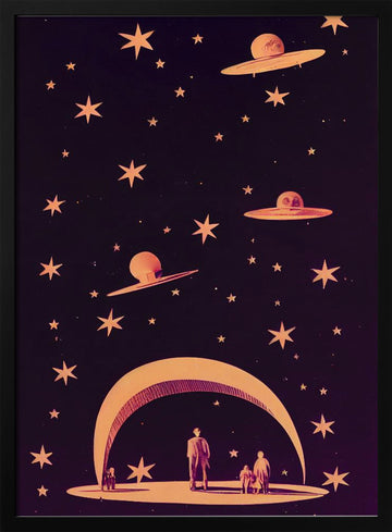 Galactic Dreamscape | Poster - Black Metal Frame Interior