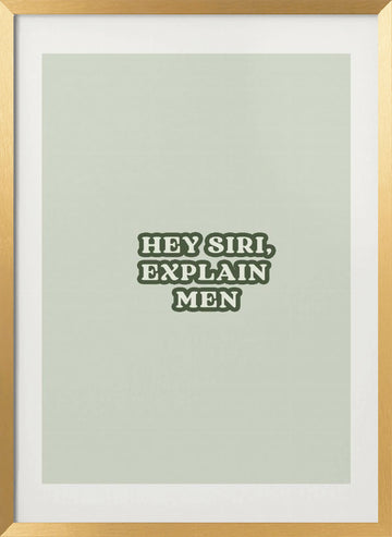 Humorous Explain Men | Poster - Gold Frame Interior