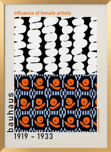 Bauhaus Graphic Patterns | Poster - Gold Frame Interior