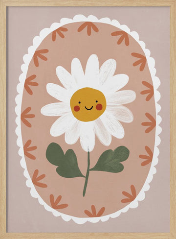Happyflowerno02 | Poster - Wood Frame Interior
