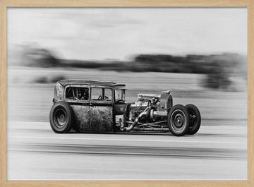 Rusty Hot Rod Racing | Poster - Wood Frame Interior