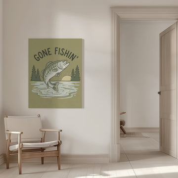 Gone Fishin Bass Lake | Canvas - Room Interior 1
