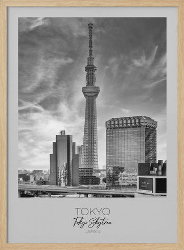 Tokyo Skytree Cityscape | Poster - Wood Frame Interior