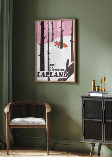 Lapland Fox Winter Forest | Poster - Room Interior 2