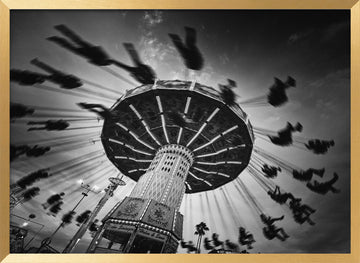Dynamic Carnival Swings | Poster - Gold Frame Interior