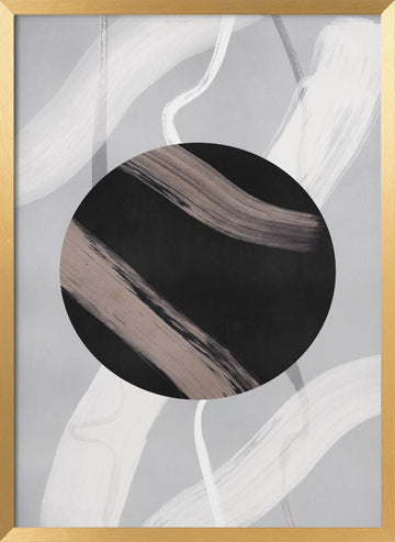 Lines and Shapes 8 | Poster - Gold Frame Interior