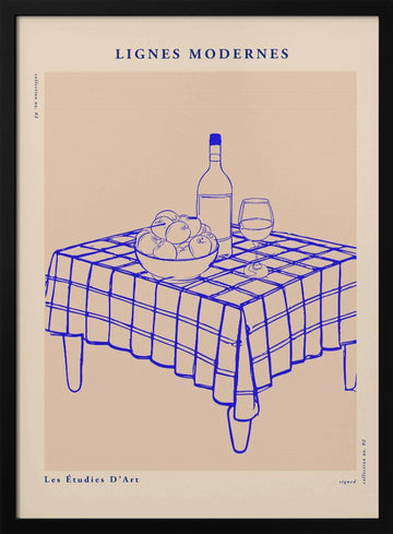 Lignesmodernesno06 | Poster - Black Metal Frame Interior