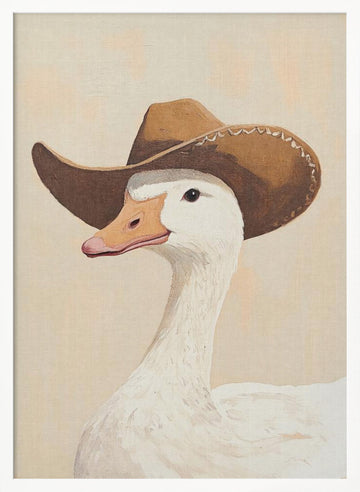 Cowboy Goose | Poster - White Frame Interior