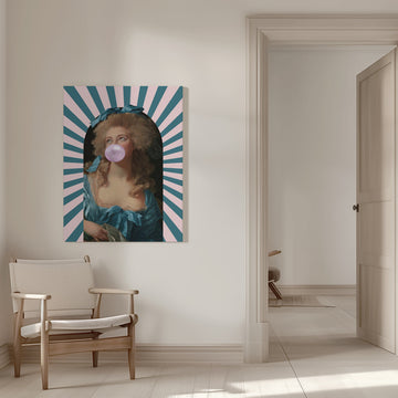 Rococo Bubblegum Portrait | Canvas - Room Interior 1