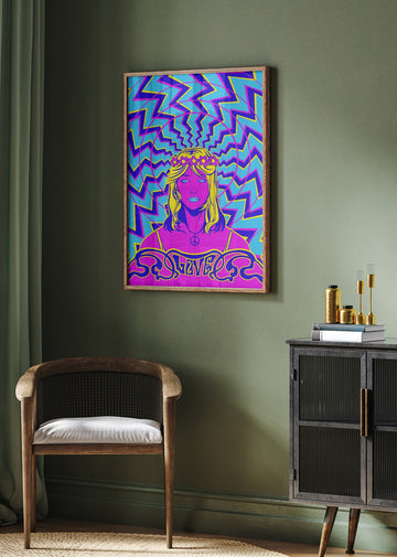 Psychedelic Love Girl | Poster - Room Interior 2