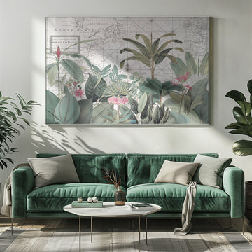 Vintage Map Botanicals | Poster - Room Interior 1