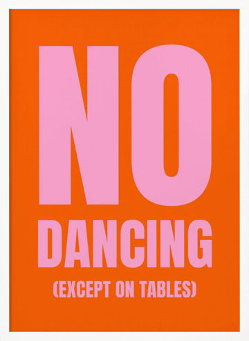 Funny Dance Rules | Poster - White Frame Interior