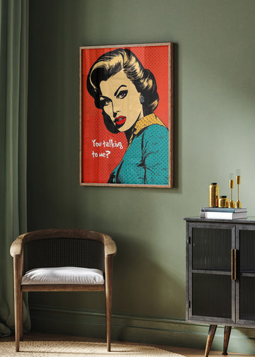Sassy Pop Art Woman | Poster - Room Interior 2