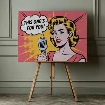 Retro Pop Singer | Canvas - Room Interior 1