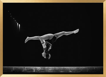Dynamic Balance Beam Split | Poster - Gold Frame Interior