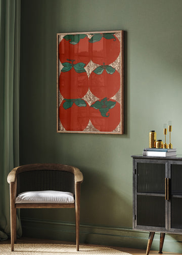 Red Persimmon Harvest | Poster - Room Interior 2