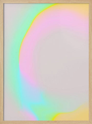 Pastel Glow Curve | Poster - Wood Frame Interior