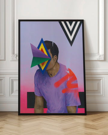 Colorful Geometric Portrait | Poster - Room Interior 1