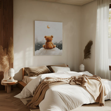 Moonlit Bear Dreams | Canvas - Room Interior 2