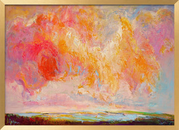 Fiery Skyscape | Poster - Gold Frame Interior
