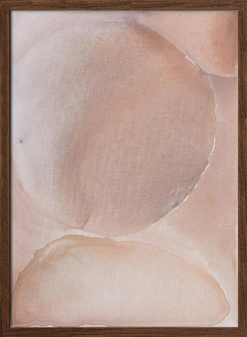 Soft Nude Curves | Poster - Walnut Frame Interior