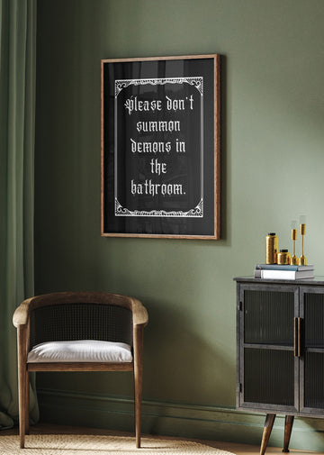 Gothic Bathroom Demons | Poster - Room Interior 2