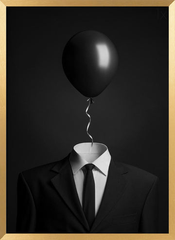Surreal Business Suit | Poster - Gold Frame Interior