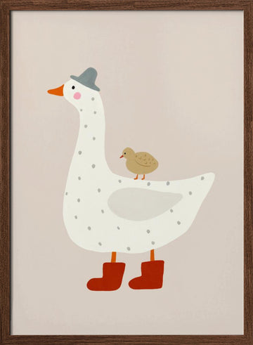 Gooseandgoslingno02 | Poster - Walnut Frame Interior