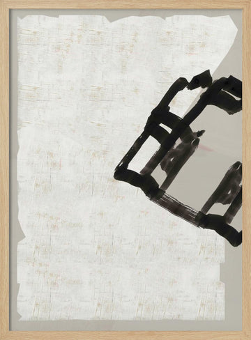Bold Ink Abstract | Poster - Wood Frame Interior