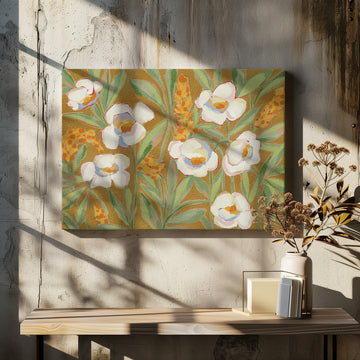 Vibrant Garden Blooms | Canvas - Room Interior 2