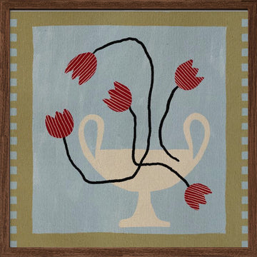 Out of Vase Blooms 6 | Poster - Walnut Frame Interior