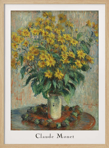 Jerusalem Artichoke Flowers | Poster - Wood Frame Interior