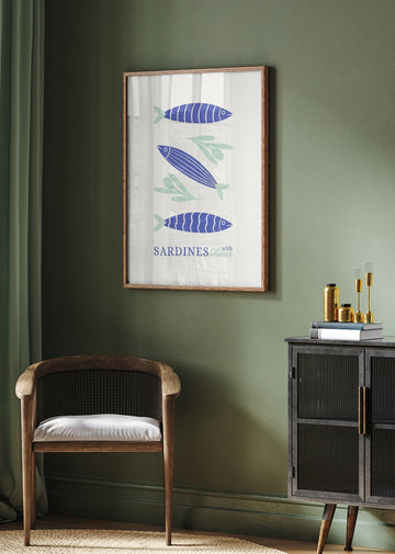 Sardines and Olives | Poster - Room Interior 2